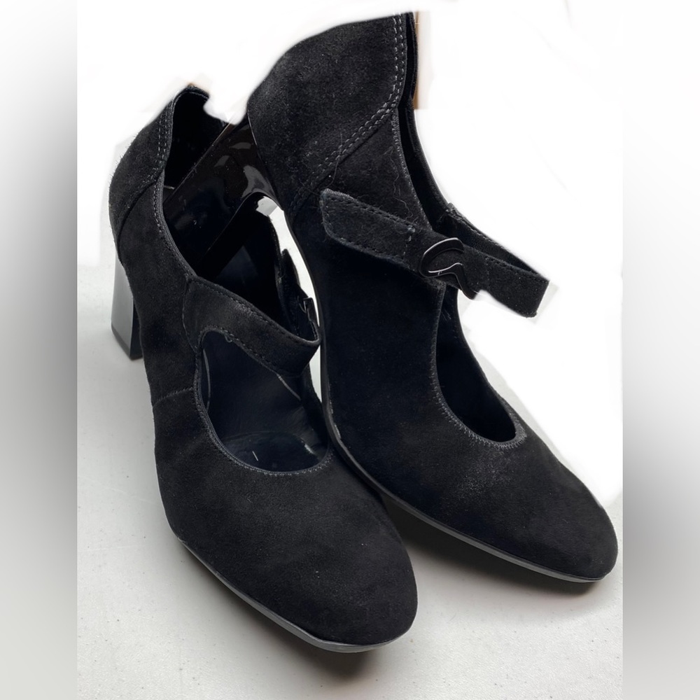 Ara BLK Suede Mary Janes, US 8 Spring Sale